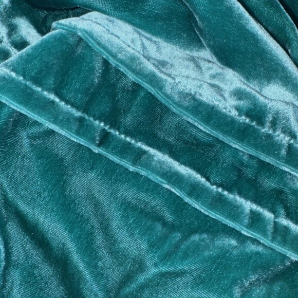 Anthropologie The Somerset Jumpsuit: Velvet Edition - Teal Green Blue NWT - Picture 11 of 11